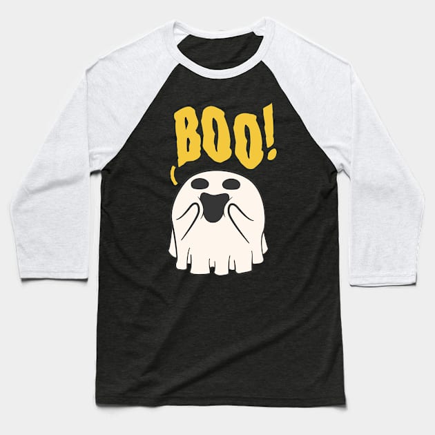 Boo Halloween Costume Baseball T-Shirt by savariya